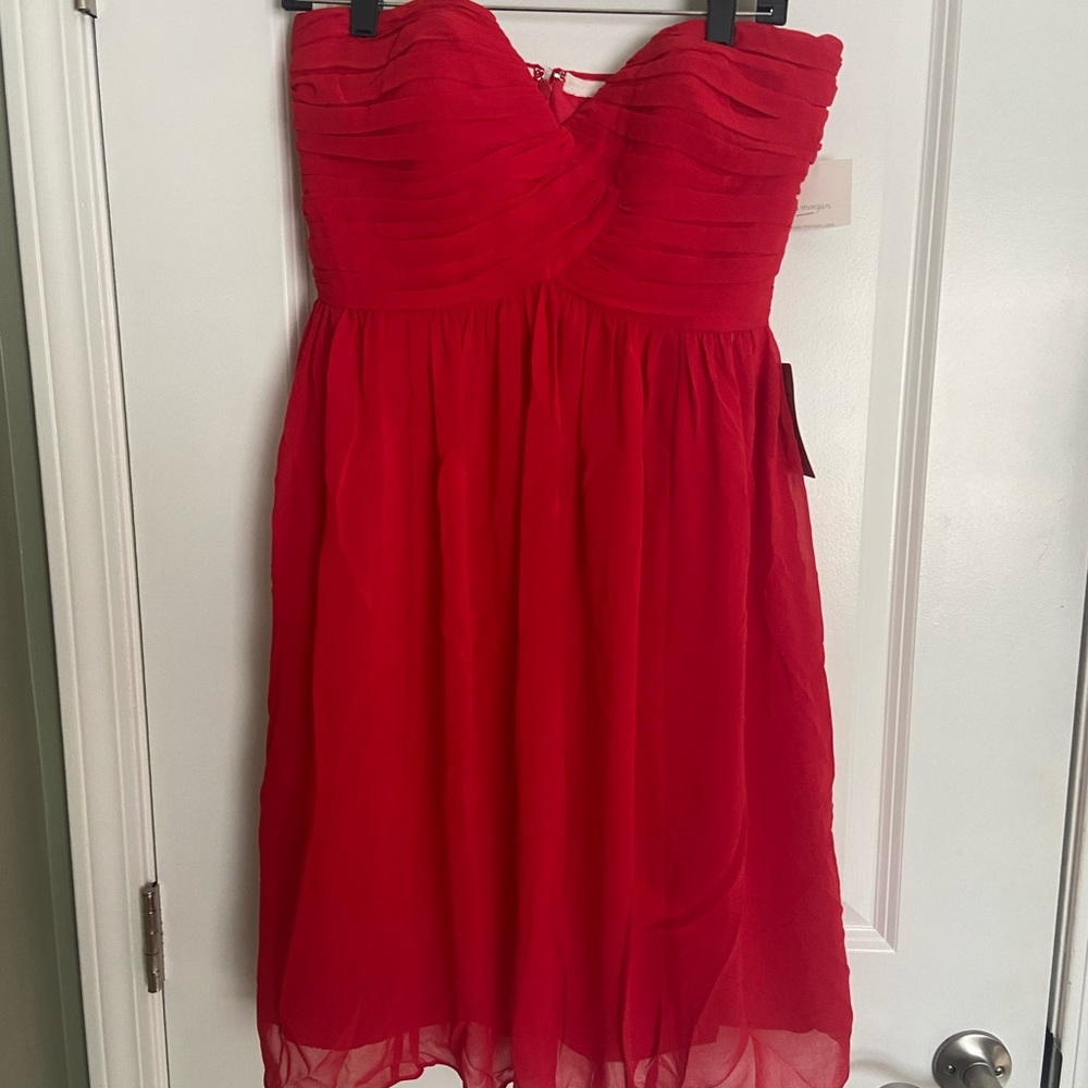 Donna Morgan Strapless Fire Dress